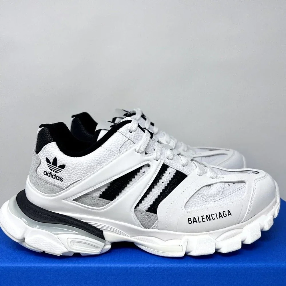Balenciaga | Shoes | Balenciaga X Adidas Track Forum Sneakers Size 43 Eu Us  White Black | Poshmark